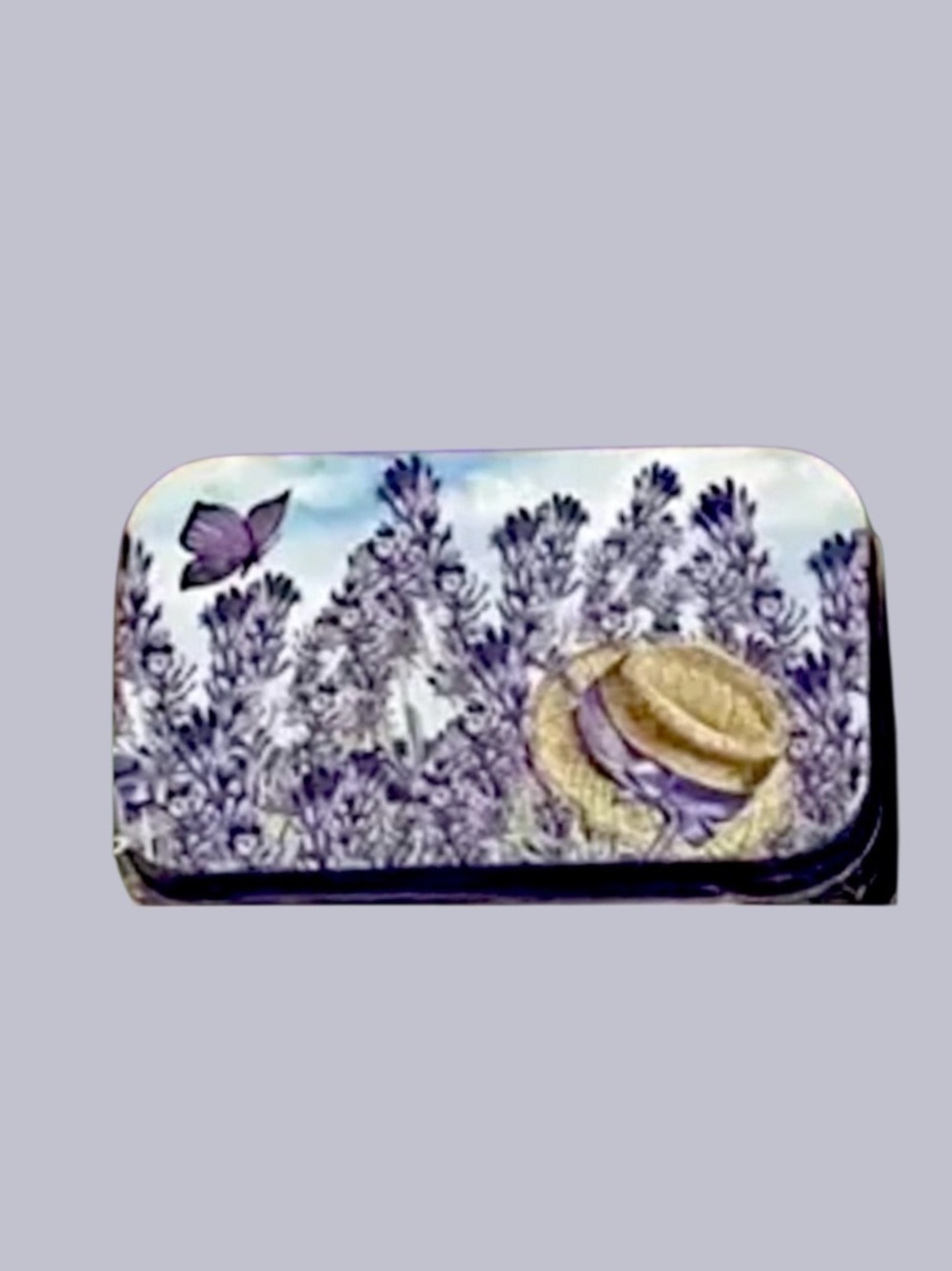Vintage Style Floral Metal Storage Box with Lid - Portable Organizer Bin